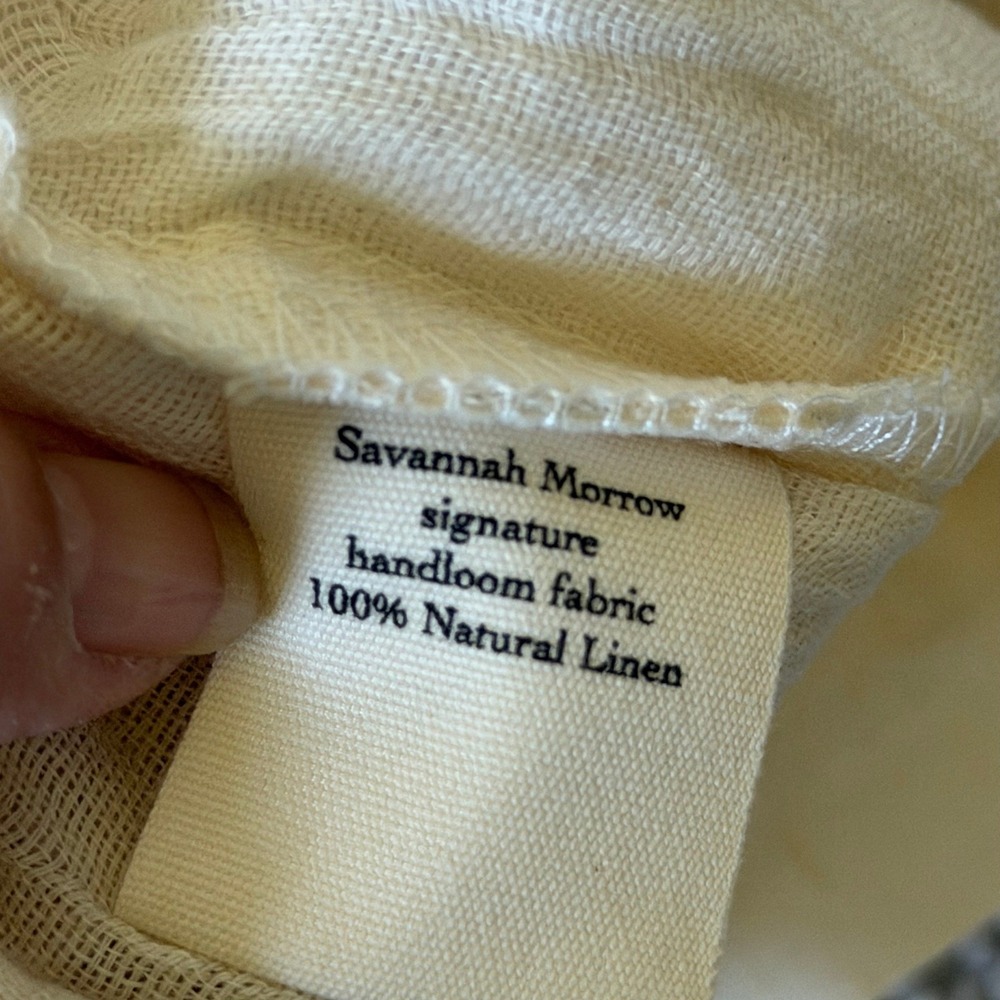 Savannah Morrow Dylan Shorts Cream Handloom 100% Linen High Waisted NWT Large - Picture 8 of 14
